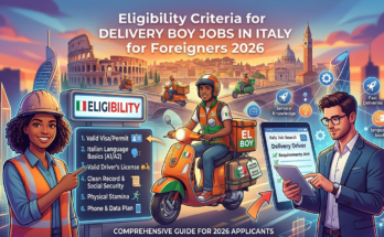 Eligibility Criteria for Delivery Boy Jobs in Italy for Foreigners 2026